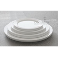 White Round Dinner/Luncheon Plate (9")